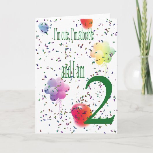 ハッピーセカンド誕生日 カード (正面)