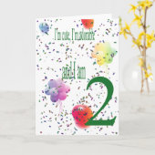 ハッピーセカンド誕生日 カード (黄色い花)