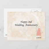 ハッピーセカンド。の結婚記念日 ポストカード (正面/裏面)