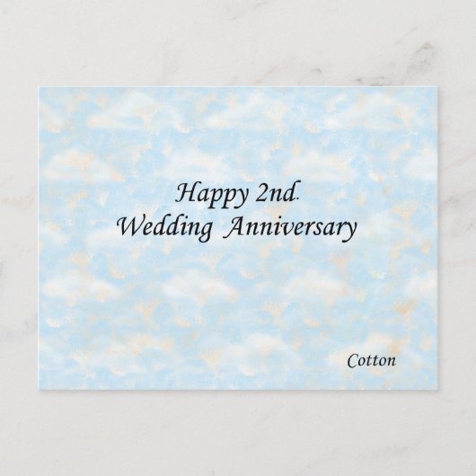 ハッピーセカンド。の結婚記念日 ポストカード (正面)