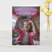 ハッピーセブン誕生日 カード (黄色い花)