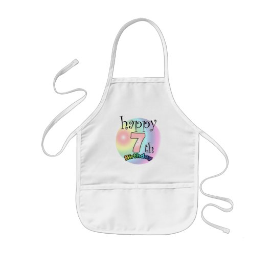 ハッピーセブン誕生日(ローゼ) 子供用エプロン (正面)