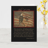 ハッピーセブン・ハゲ・イーグルと国旗動揺して カード (黄色い花)