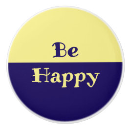 ハッピーセラミックノブ（バターイエロー&ネイビーブルー） セラミックノブ