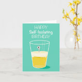 ハッピーセルフアイソレーション誕生日 カード (黄色い花)