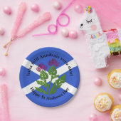 ハッピーセントアンドリューズデイフラッグティスルスモール ペーパープレート (パーティー)