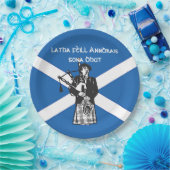 ハッピーセントアンドリューズデイフラッグバグパイパーラージ9" ペーパープレート (パーティー)