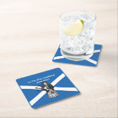 ハッピーセントアンドリューズデイフラッグベーパイパー スクエアペーパーコースター (インサイチュ)