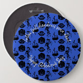 ハッピーセントアンドリューデイハギスバグパイプネッシーバッジ 缶バッジ (正面&裏面)