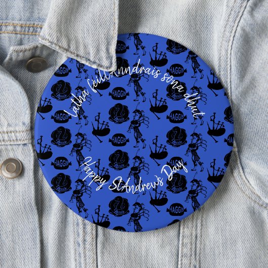 ハッピーセントアンドリューデイハギスバグパイプネッシーバッジ 缶バッジ (インサイチュ)