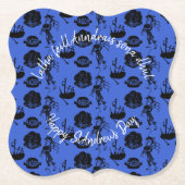 ハッピーセントアンドリューデイハギスバグパイプネッシーブラケット ペーパーコースター (正面)