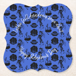ハッピーセントアンドリューデイハギスバグパイプネッシーブラケット ペーパーコースター