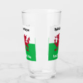 ハッピーセントデヴィッドの日レッドドラゴンウェールズ国旗 タンブラーグラス (左)