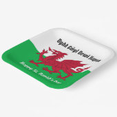 ハッピーセントデヴィッドの日レッドドラゴンウェールズ国旗 ペーパープレート (傾斜あり)