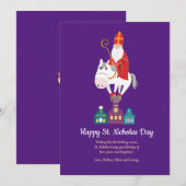 ハッピーセントニコラスデイグリーティングホリデーカード シーズンカード (正面/裏面)