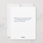 ハッピーセントニコラスデーグリーティングカード シーズンカード (裏面)