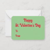 ハッピーセントバレンタインデー ノートカード (正面)