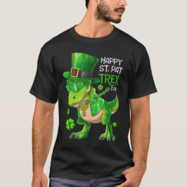 ハッピーセントパットトレックスデイディノダビングSt patricks day Tシャツ