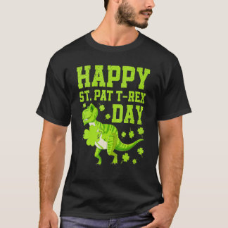 ハッピーセントパットトレックスデイディノSt patricks day恐竜 Tシャツ