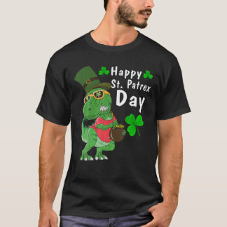 ハッピーセントパットトレックスデイディーノSt patricks dayトドラー Tシャツ