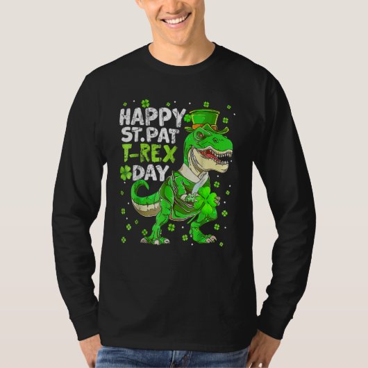 ハッピーセントパットトレックスデイビノダースSt patricks dayトッド Tシャツ (正面)