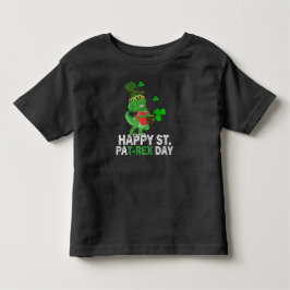 ハッピーセントパットレックスデイ恐竜トドラーSt patricks トドラーTシャツ