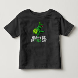 ハッピーセントパットレックスデイ恐竜トドラーSt patricks トドラーTシャツ
