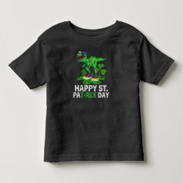 ハッピーセントパットレックスデイ恐竜トドラーSt patricks トドラーTシャツ