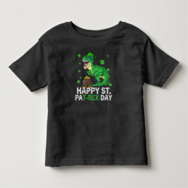 ハッピーセントパットレックスデイ恐竜トドラーSt patricks トドラーTシャツ