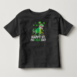 ハッピーセントパットレックスデイ恐竜トドラーSt patricks トドラーTシャツ