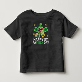 ハッピーセントパットレックスデイ恐竜トドラーSt patricks トドラーTシャツ