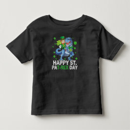 ハッピーセントパットレックスデイ恐竜トドラーSt patricks トドラーTシャツ