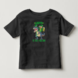 ハッピーセントパットレックスデイ恐竜トドラーSt patricks トドラーTシャツ