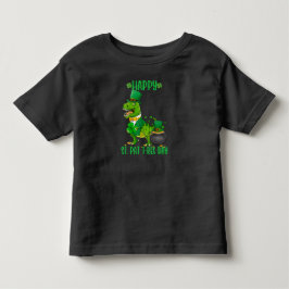 ハッピーセントパットレックスデイ恐竜トドラーSt patricks トドラーTシャツ