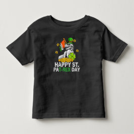 ハッピーセントパットレックスデイ恐竜トドラーSt patricks トドラーTシャツ