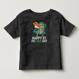 ハッピーセントパットレックスデイ恐竜トドラーSt patricks トドラーTシャツ