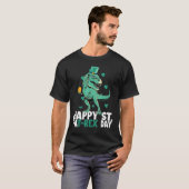 ハッピーセントパットレックス恐竜St patricks dayラッキー Tシャツ (正面フル)