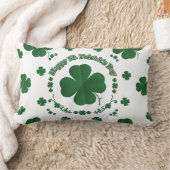 ハッピーセントパトリックのシャムロック ランバークッション (ブランケット)