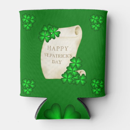 ハッピーセントパトリックのシャムロック 缶クーラー (正面)