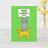 ハッピーセントパトリックのデイキャッツ カード (黄色い花)