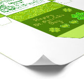 ハッピーセントパトリックのデイキャンディボックスパターンズプリント ポスター (角)