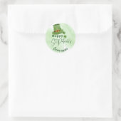 ハッピーセントパトリックのデイクラシックラウンドステッカー ラウンドシール (バッグ)