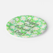 ハッピーセントパトリックのデイシャムロックスレトロウォーターカラー ペーパープレート (アングル)