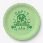 ハッピーセントパトリックのデイシャムロック ペーパープレート (正面)