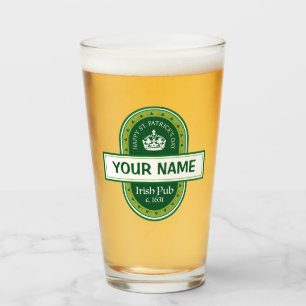 ハッピーセントパトリックのデイビールガパーソナライズされたラス タンブラーグラス