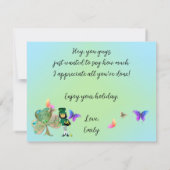 ハッピーセントパトリックのレプレシャン ノートカード (裏面)