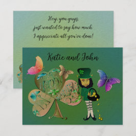 ハッピーセントパトリックのレプレシャン ノートカード