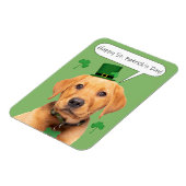 ハッピーセントパトリックの日かわいいラブラドールパピー マグネット (左側)