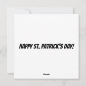 ハッピーセントパトリックの日かわいい子犬のカード シーズンカード (裏面)