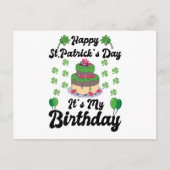 ハッピーセントパトリックの日それが私の誕生日 ポストカード (正面)